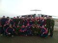 Военнослужащие воинской части №45097 на фоне самолета Ил-76